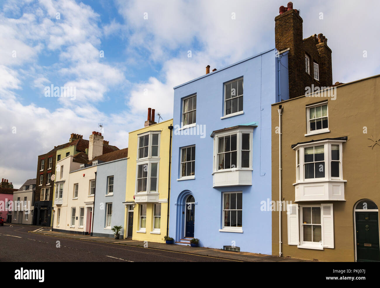 Colourful Houses in Deal Kent Stock Photo Alamy