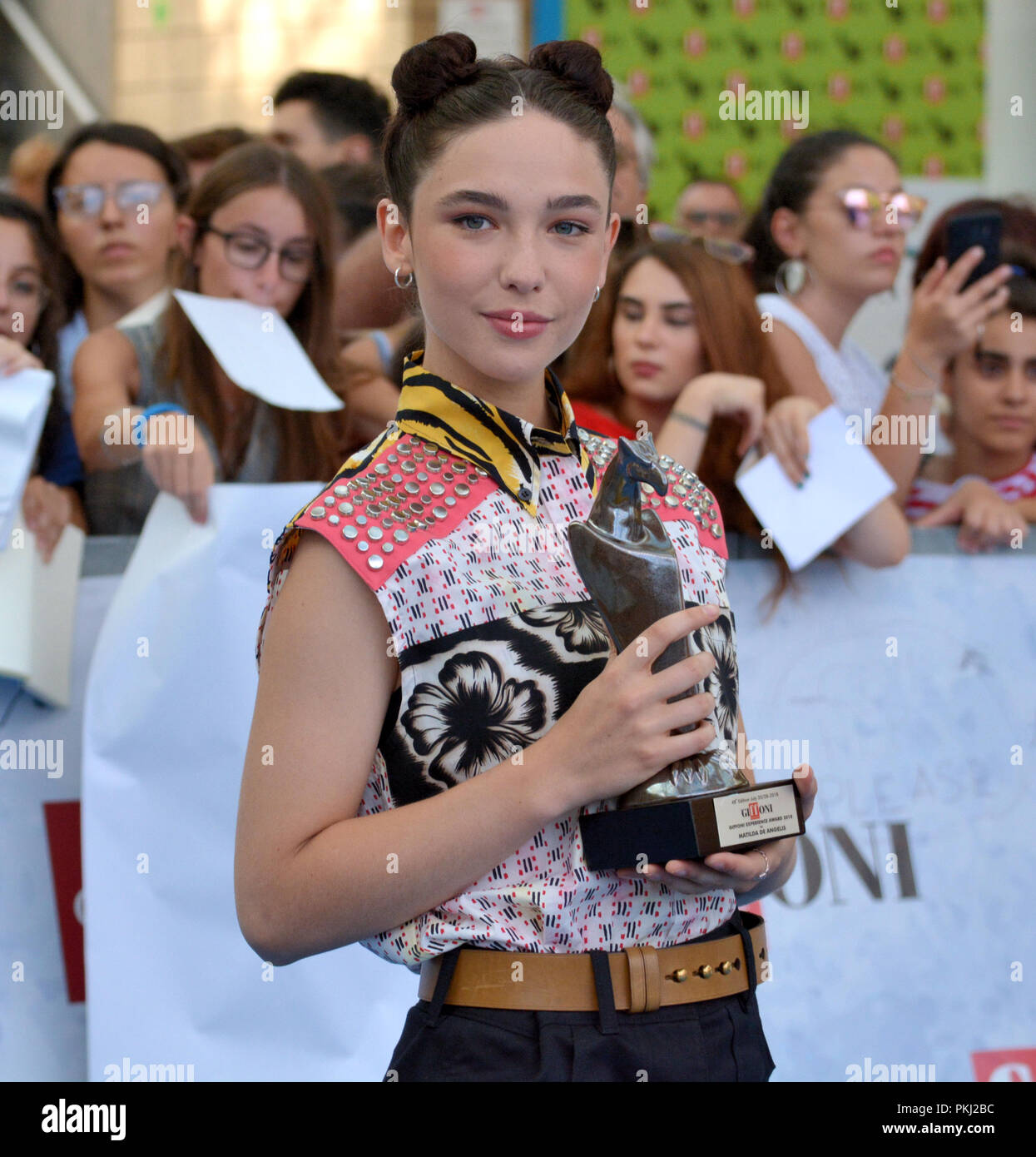 Giffoni Valle Piana, Sa, Italy - July 23, 2018 : Matilda De Angelis at Giffoni Film Festival 2018 - on July 23, 2018 in Giffoni Valle Piana, Italy Stock Photo