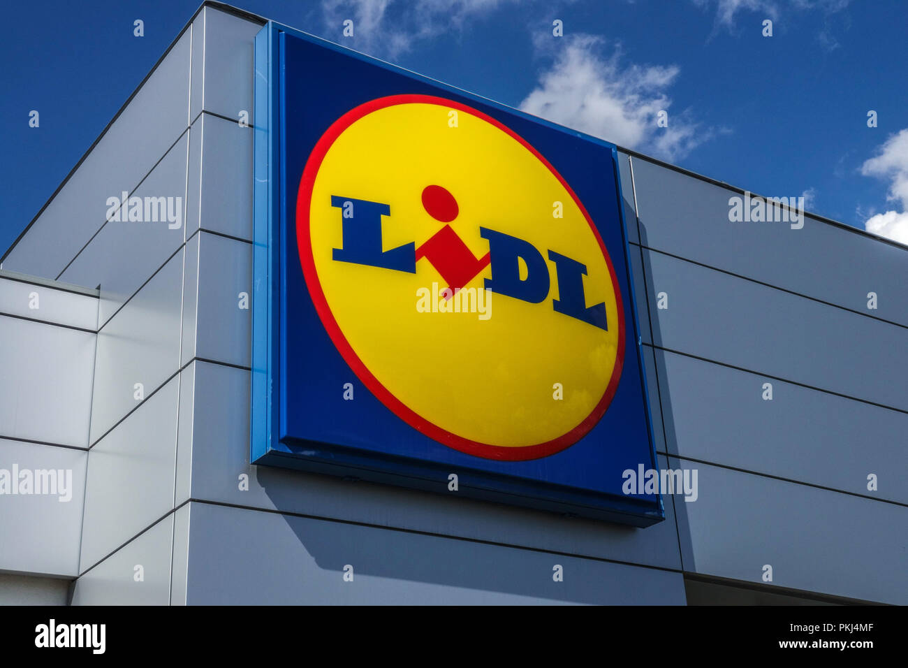 Lidl logo, Czech Republic Stock Photo