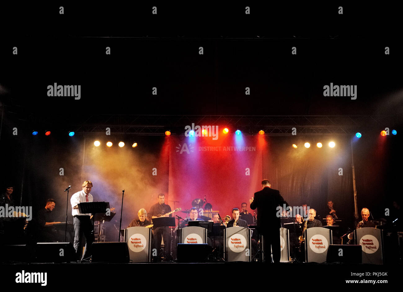 The Valley Sound Big Band performing on the Deliverance festivities in Antwerp (Belgium, 05/09/2008) Stock Photo