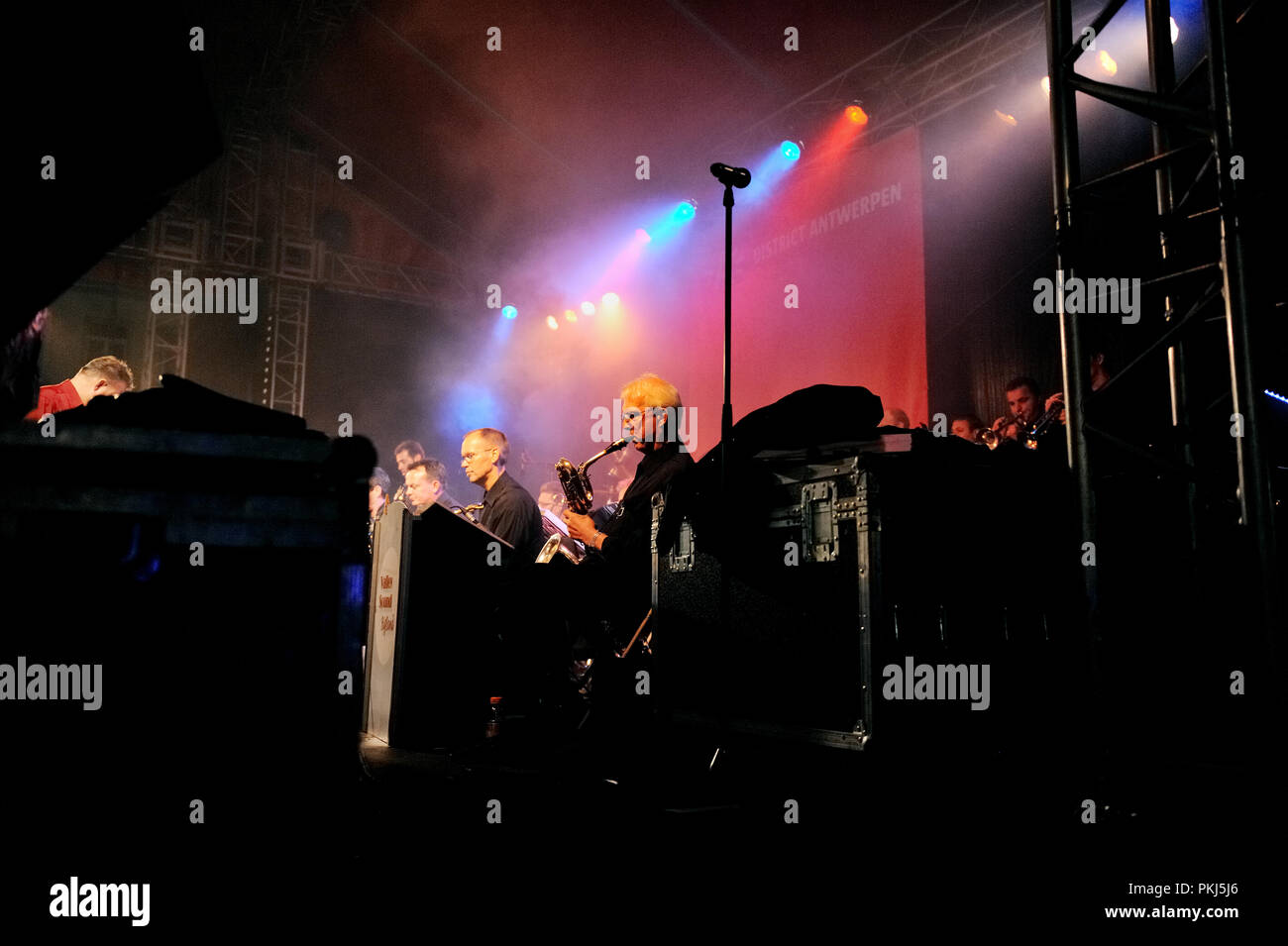 The Valley Sound Big Band performing on the Deliverance festivities in Antwerp (Belgium, 05/09/2008) Stock Photo