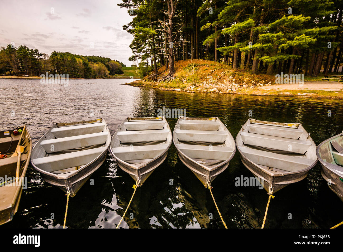 Boats Lake McDonough   Barkhamsted, Connecticut, USA Stock Photo