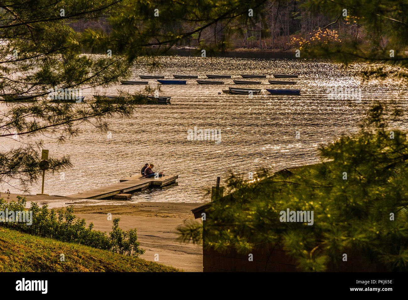 Boats Lake McDonough Barkhamsted, Connecticut, USA Stock Photo Alamy
