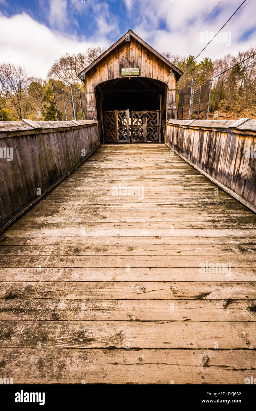 Comstock Bridge Covered Bridge East Hampton, Connecticut, USA Stock
