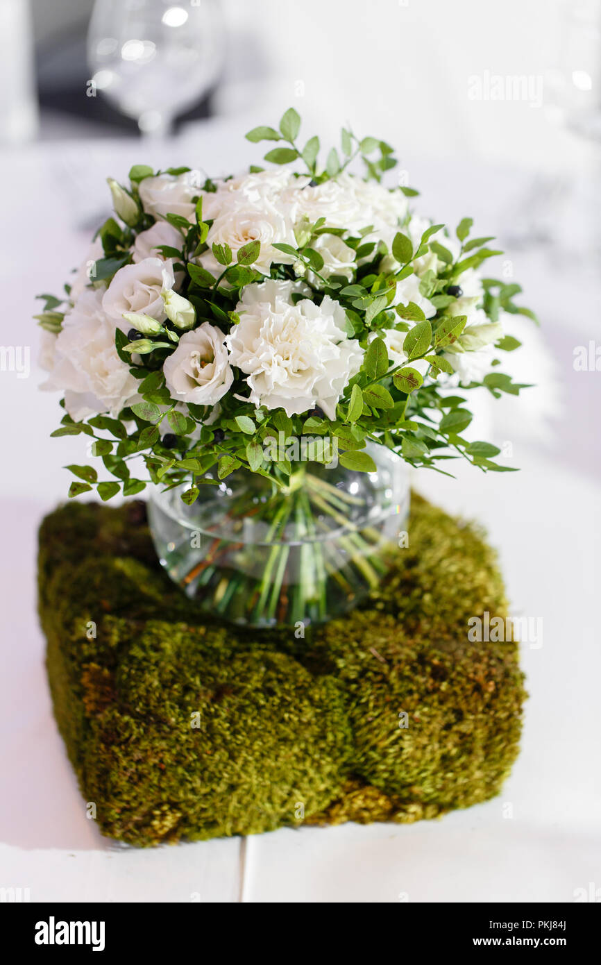 Beautiful and exquisite decoration of the wedding celebration. Flower