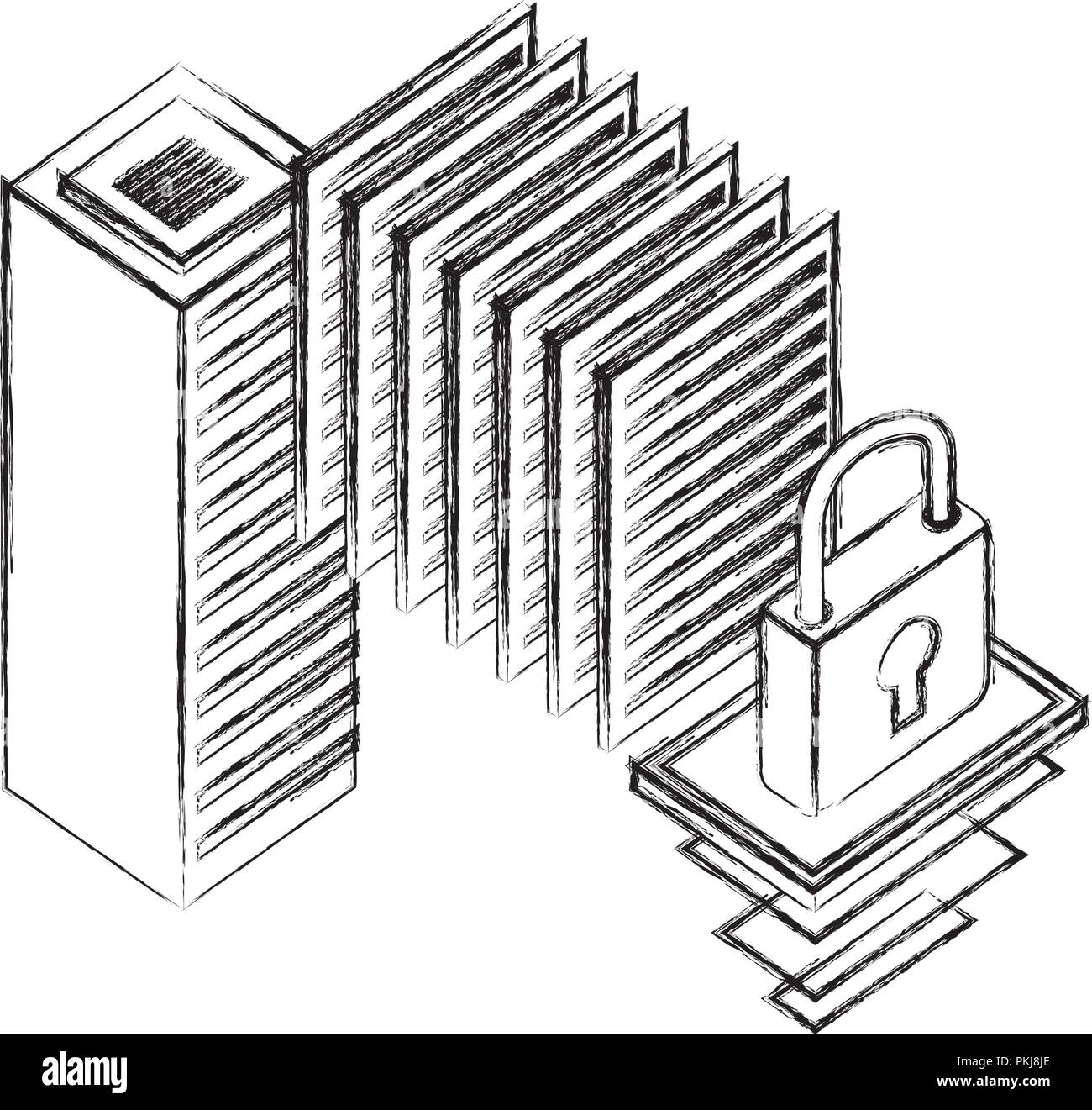 server data center isometric icon vector illustration design Stock ...