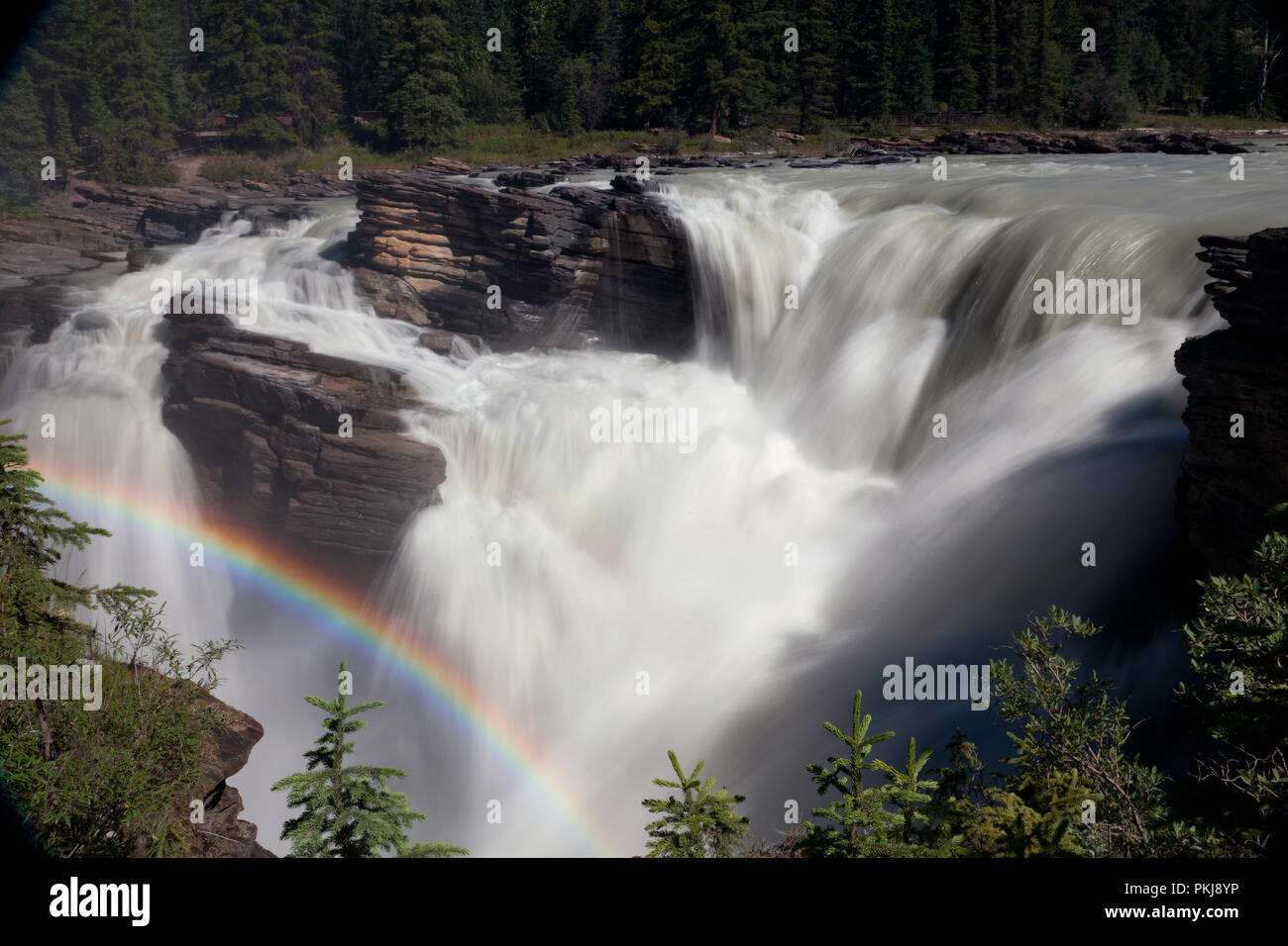 Athabasca Falls, Jasper, Alberta, Canada Stock Photo