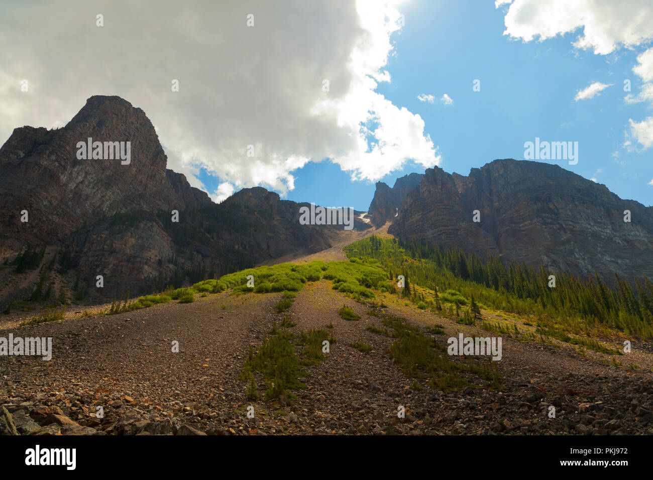 Consolation Lakes near Lake Louise, Banff, Alberta, Canada Stock Photo