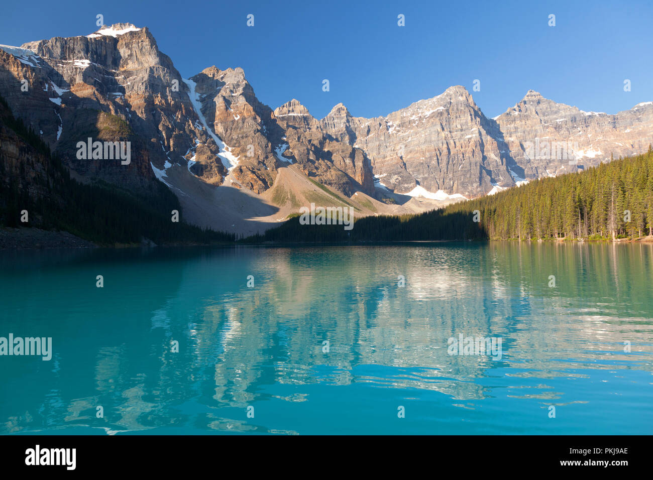Moraine Lake, Banff, Alberta, Canada Stock Photo