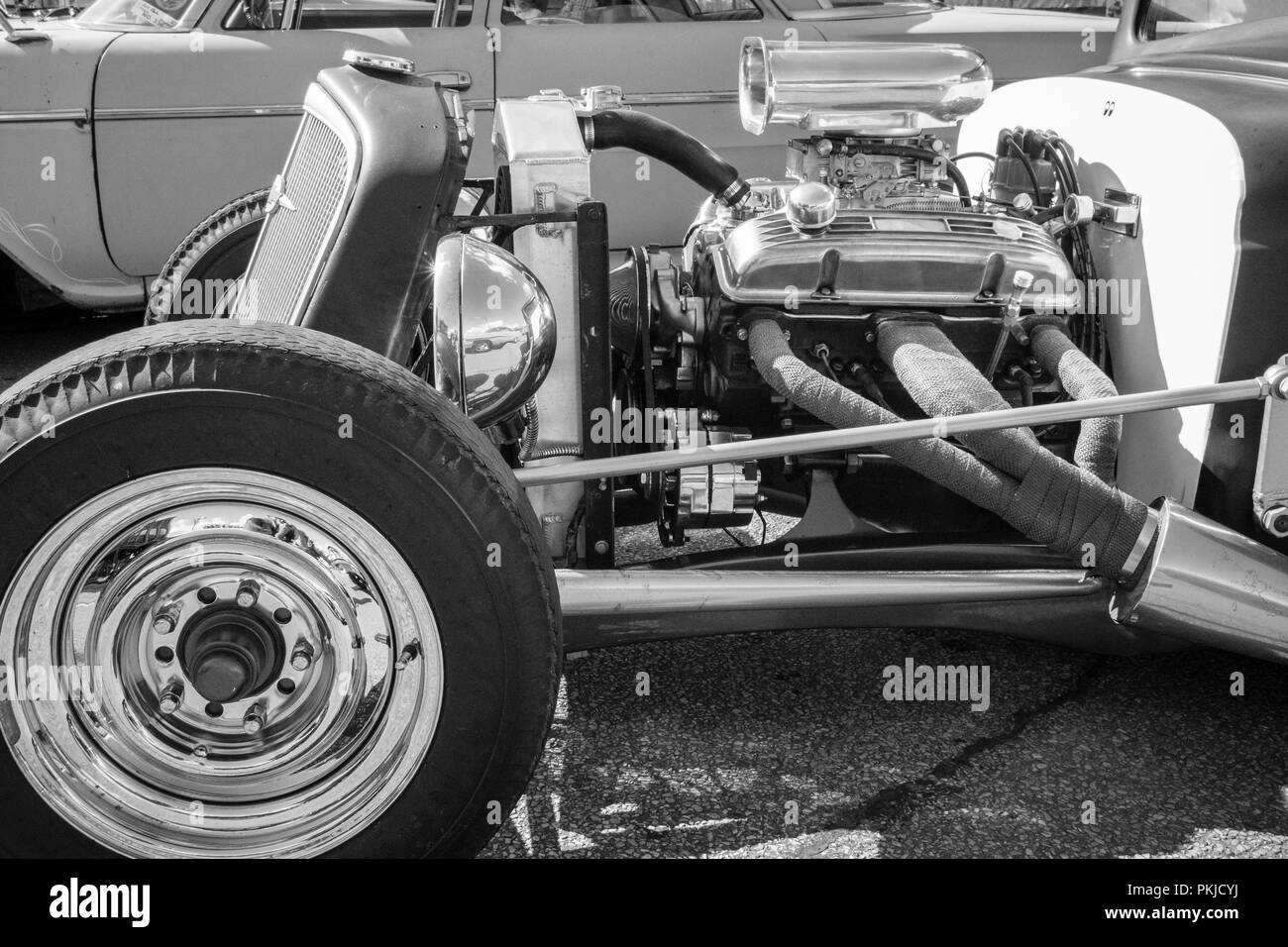 Hot rod car Black and White Stock Photos & Images Alamy