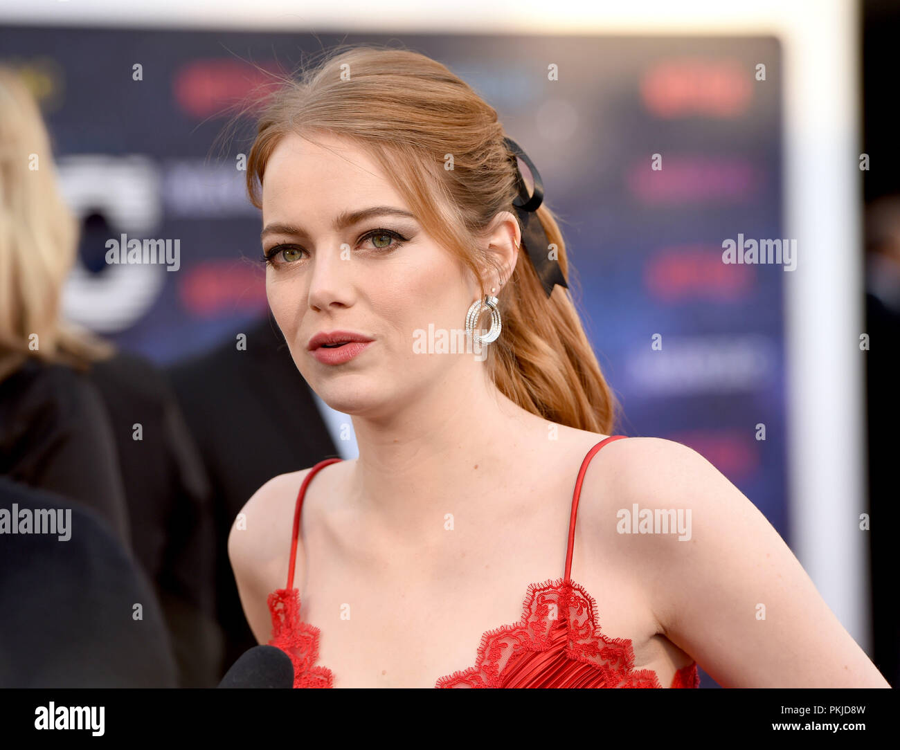 Photo Must Be Credited ©Alpha Press 079965 13/09/2018 Emma Stone at the Maniac World TV Premiere held at the Southbank Centre in London Stock Photo