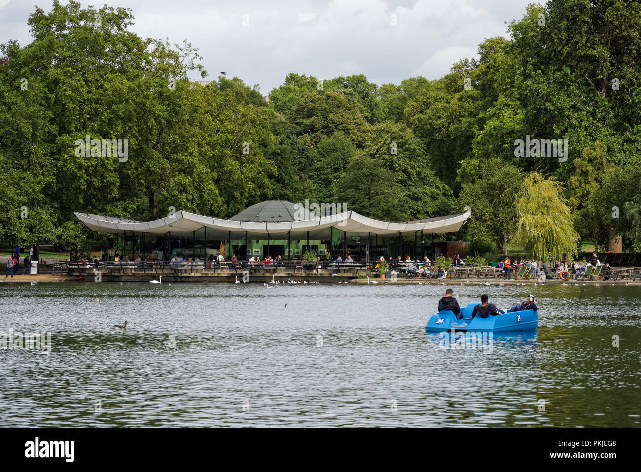 The Serpentine lake in Hyde Park, London England United Kingdom UK Stock Photo
