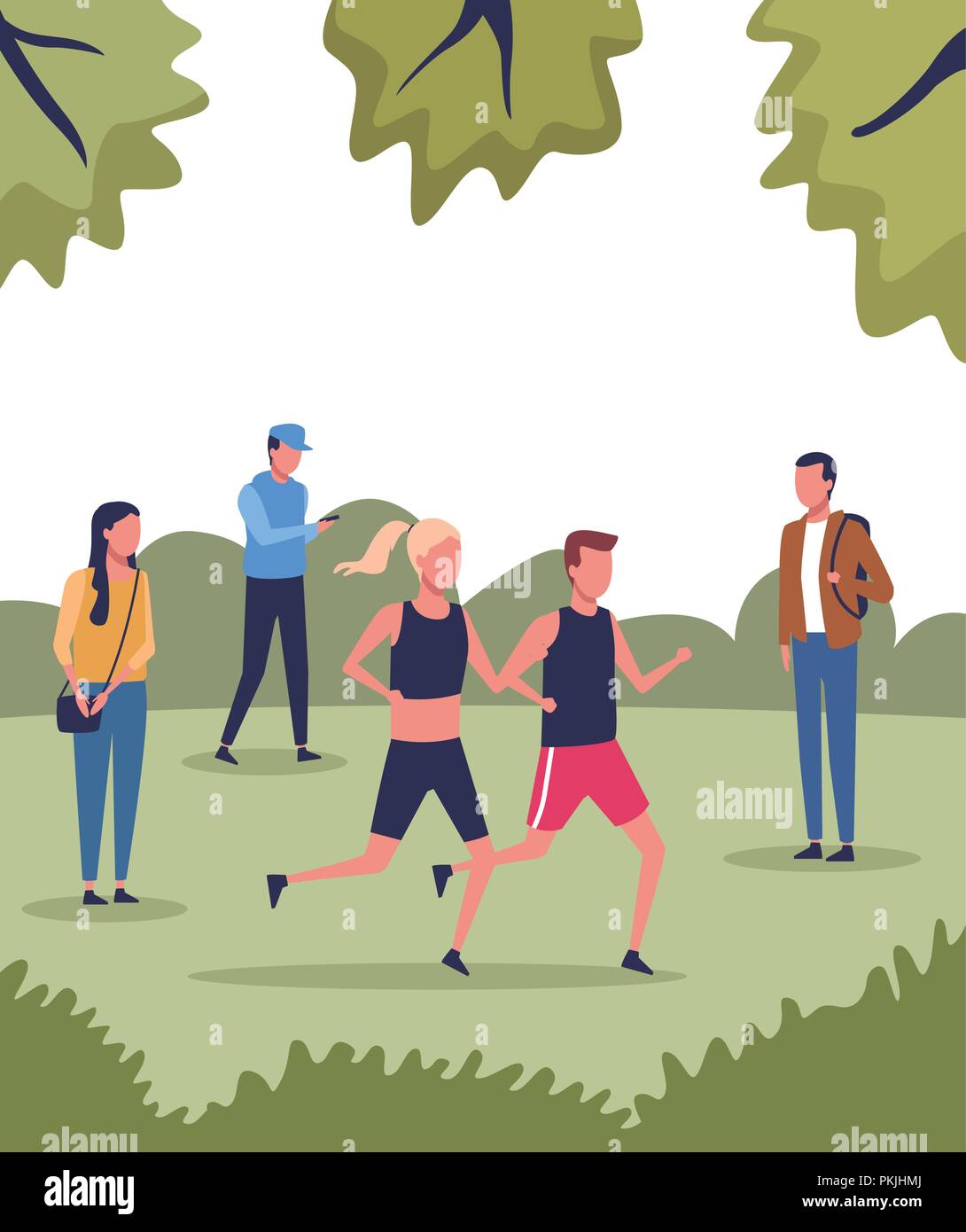 People in the park Stock Vector Image & Art - Alamy