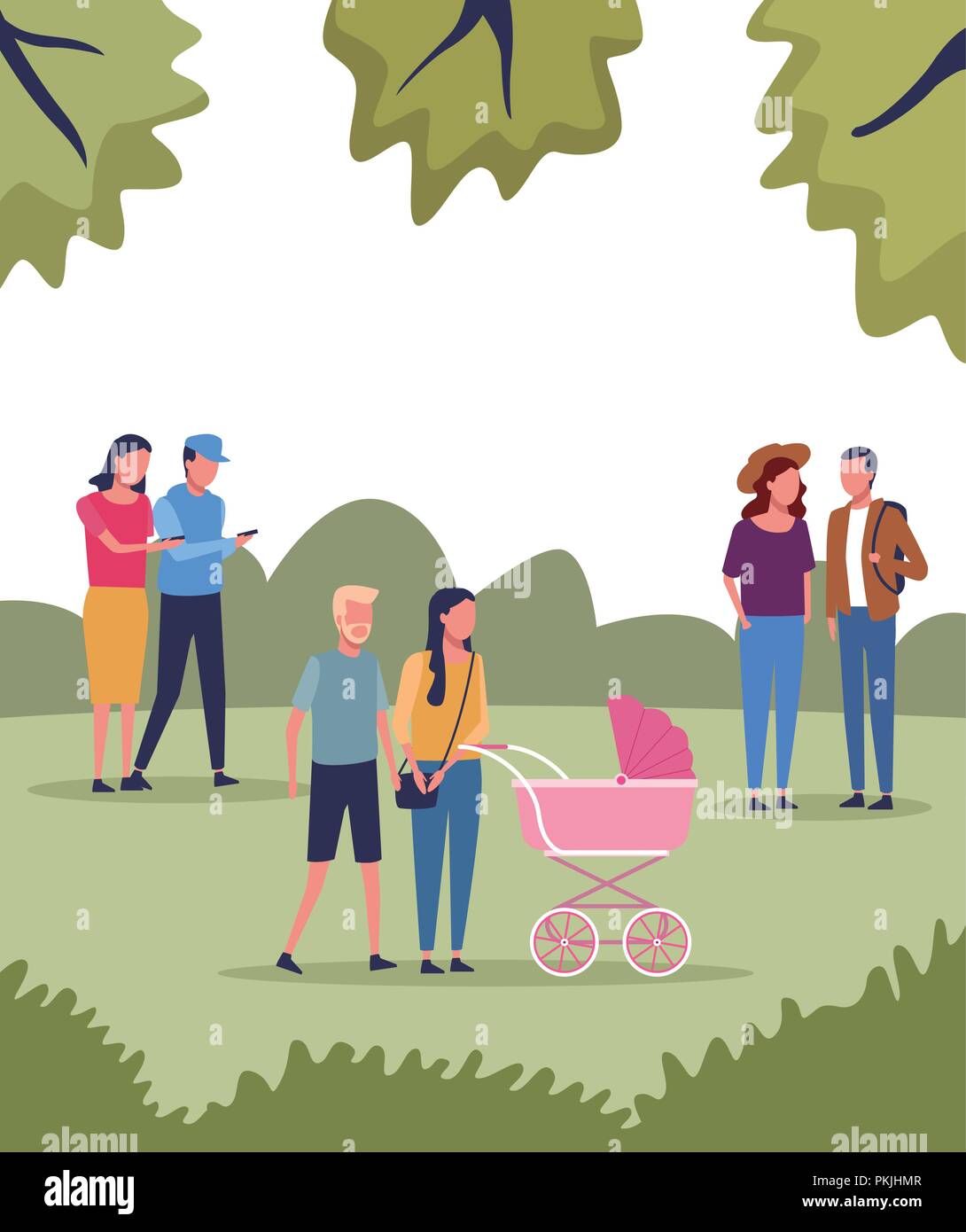 People in the park Stock Vector Image & Art - Alamy