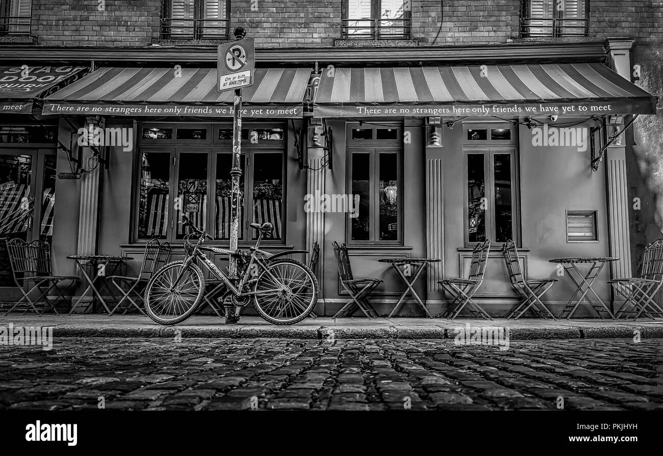 Dublin, Ireland, March 2018, terrace of The Stage Door Café Stock Photo
