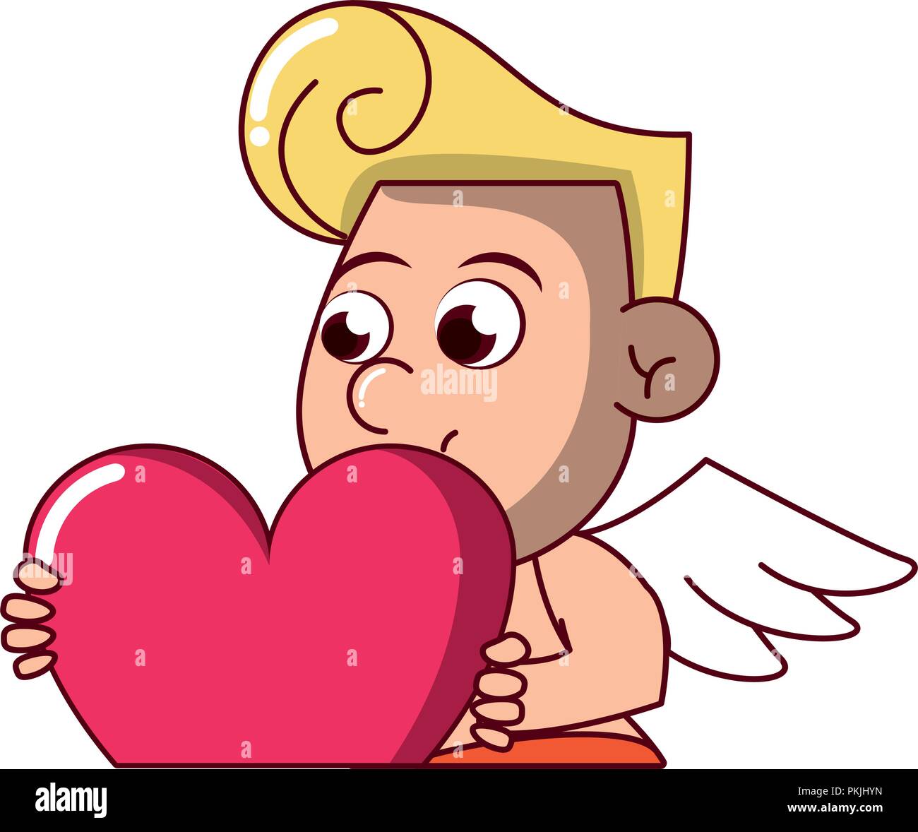 Cupid Holding Heart Stock Vector Image And Art Alamy 9068