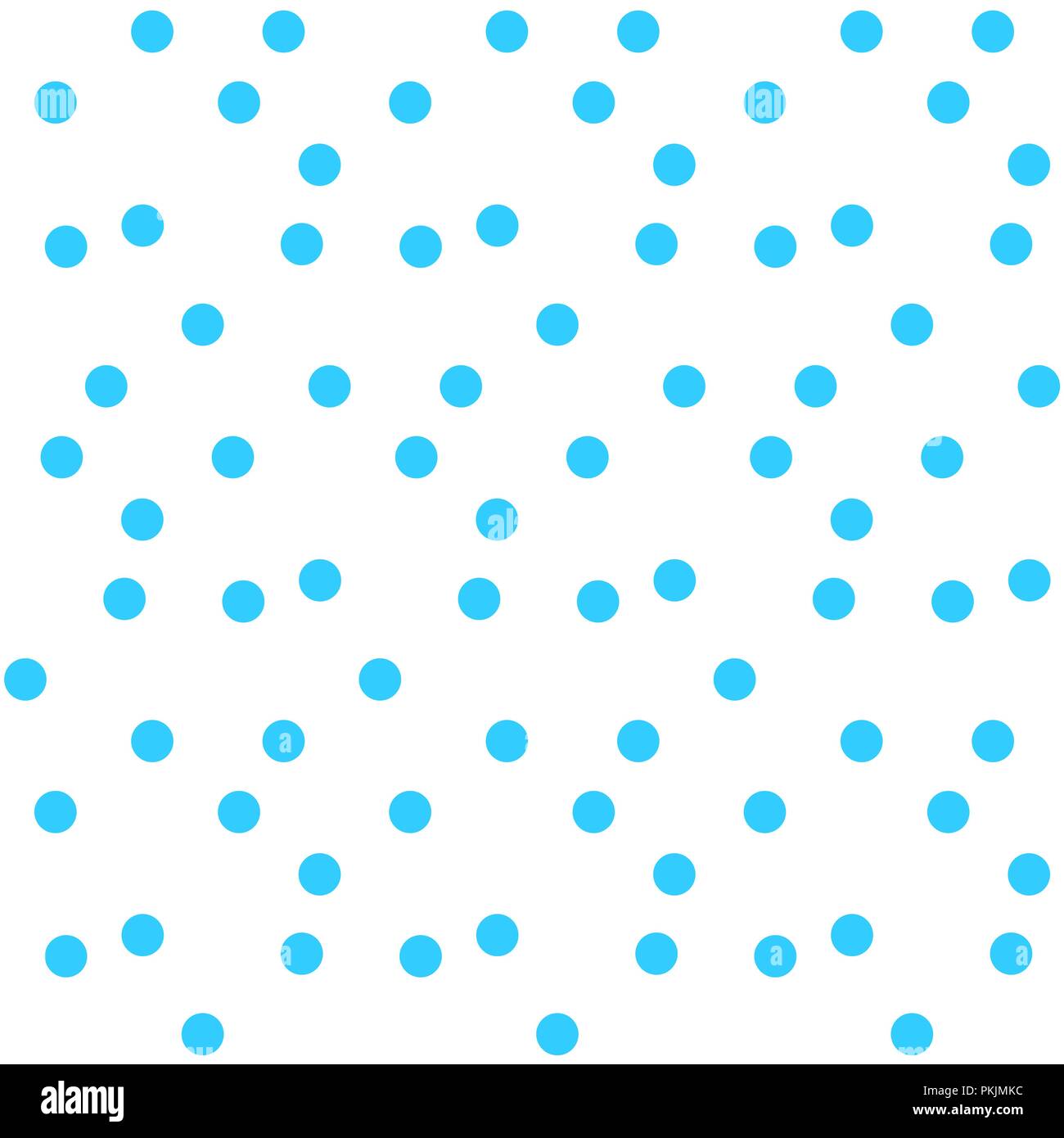 Blue random dots on white background vector seamless pattern Stock ...
