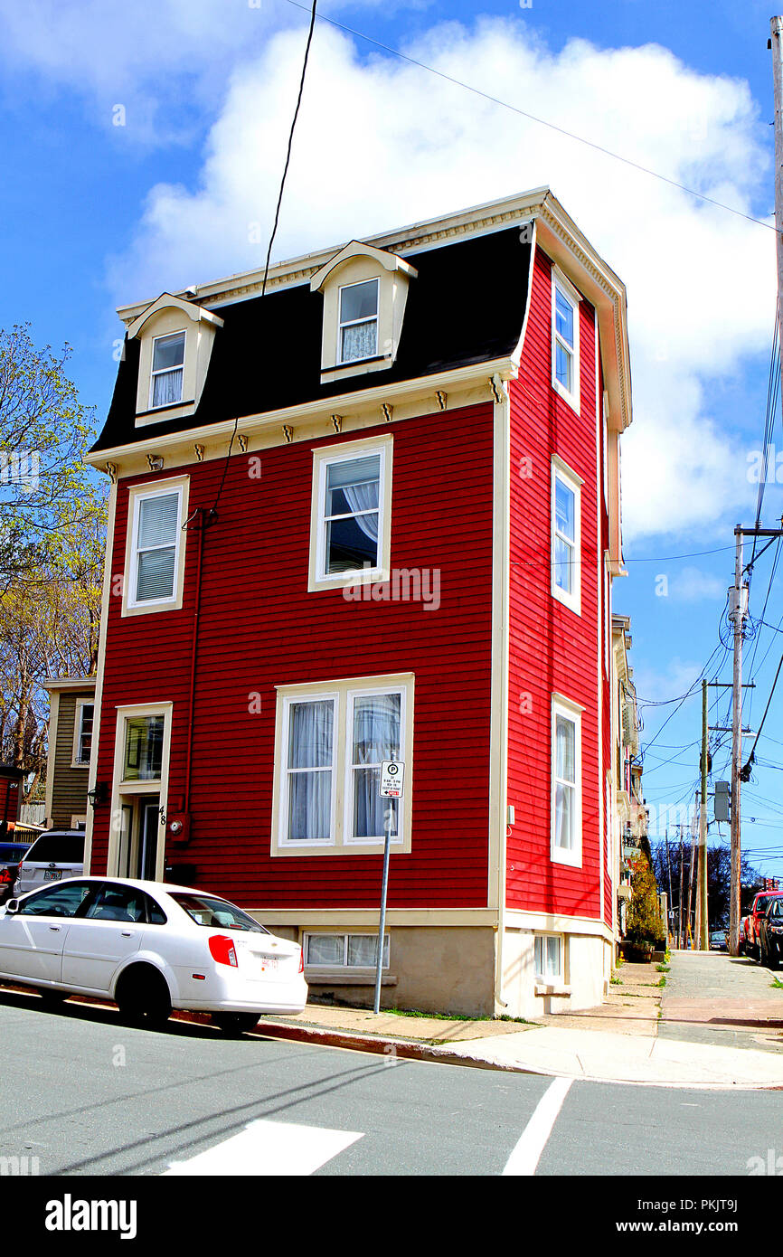 Colourful Condos and apartments in St. Johns, Newfoundland, Canada, downtown Stock Photo Alamy