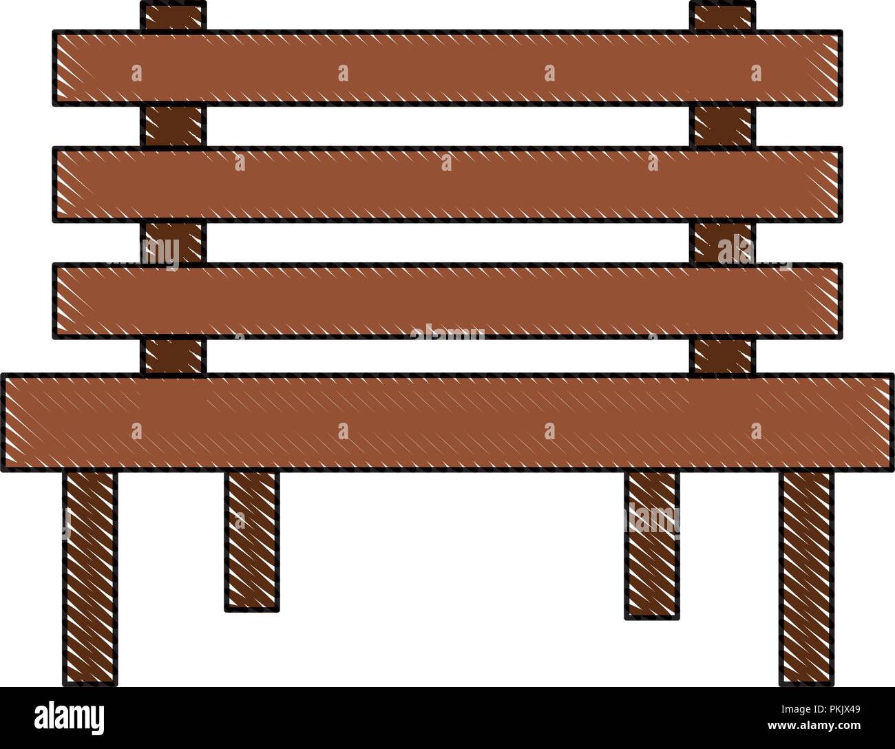 Rural rustic bench Stock Vector Images - Alamy