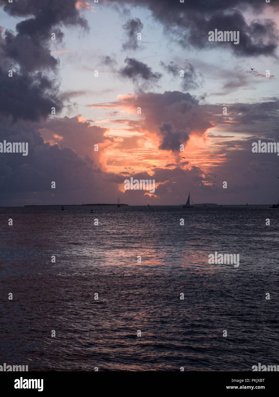 sunset in Key West Stock Photo