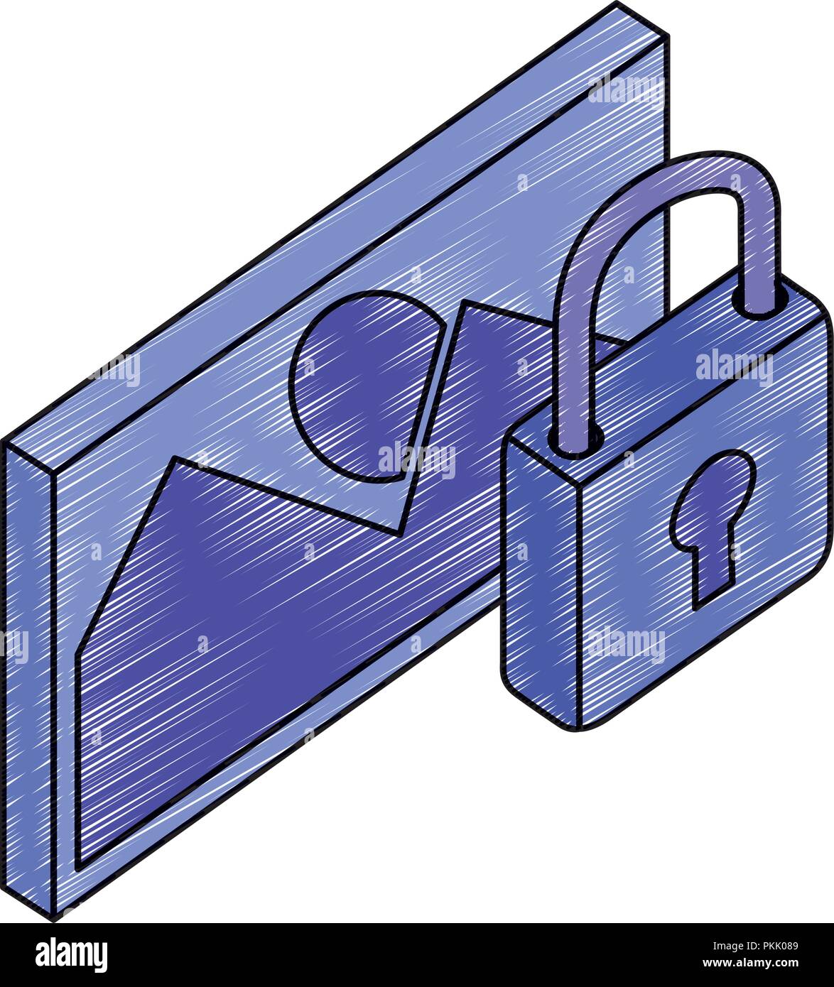 data security padlock with picture Stock Vector Image & Art - Alamy