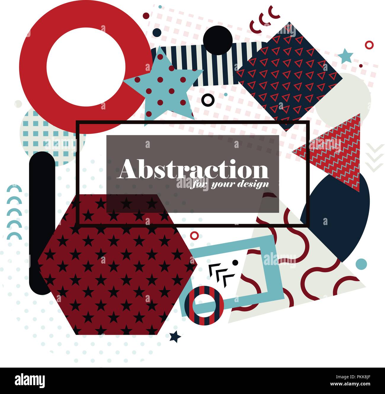 Modern art background with abstract geometrical elements. Stock Vector