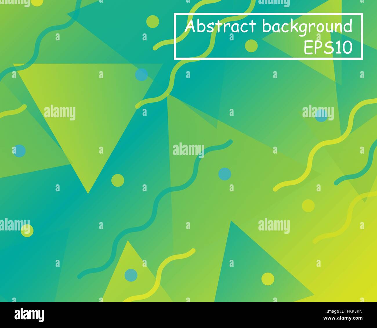 Minimalist abstract background with geometric shapes in green colors ...