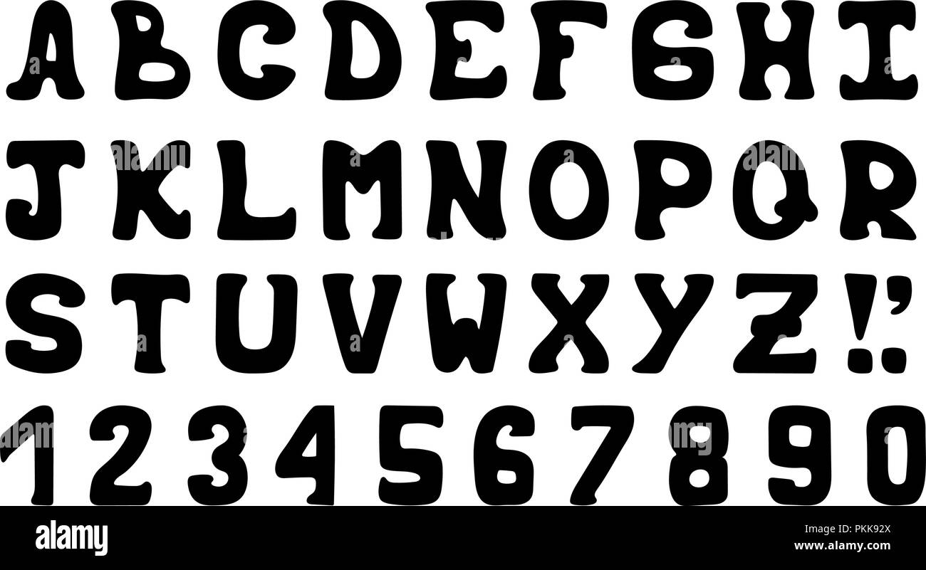 Fonts alphabet Black and White Stock Photos & Images - Alamy