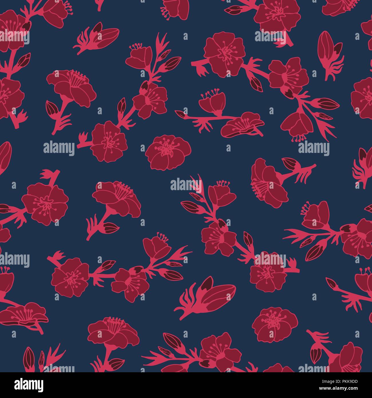 Tree red flowers Stock Vector Images - Alamy