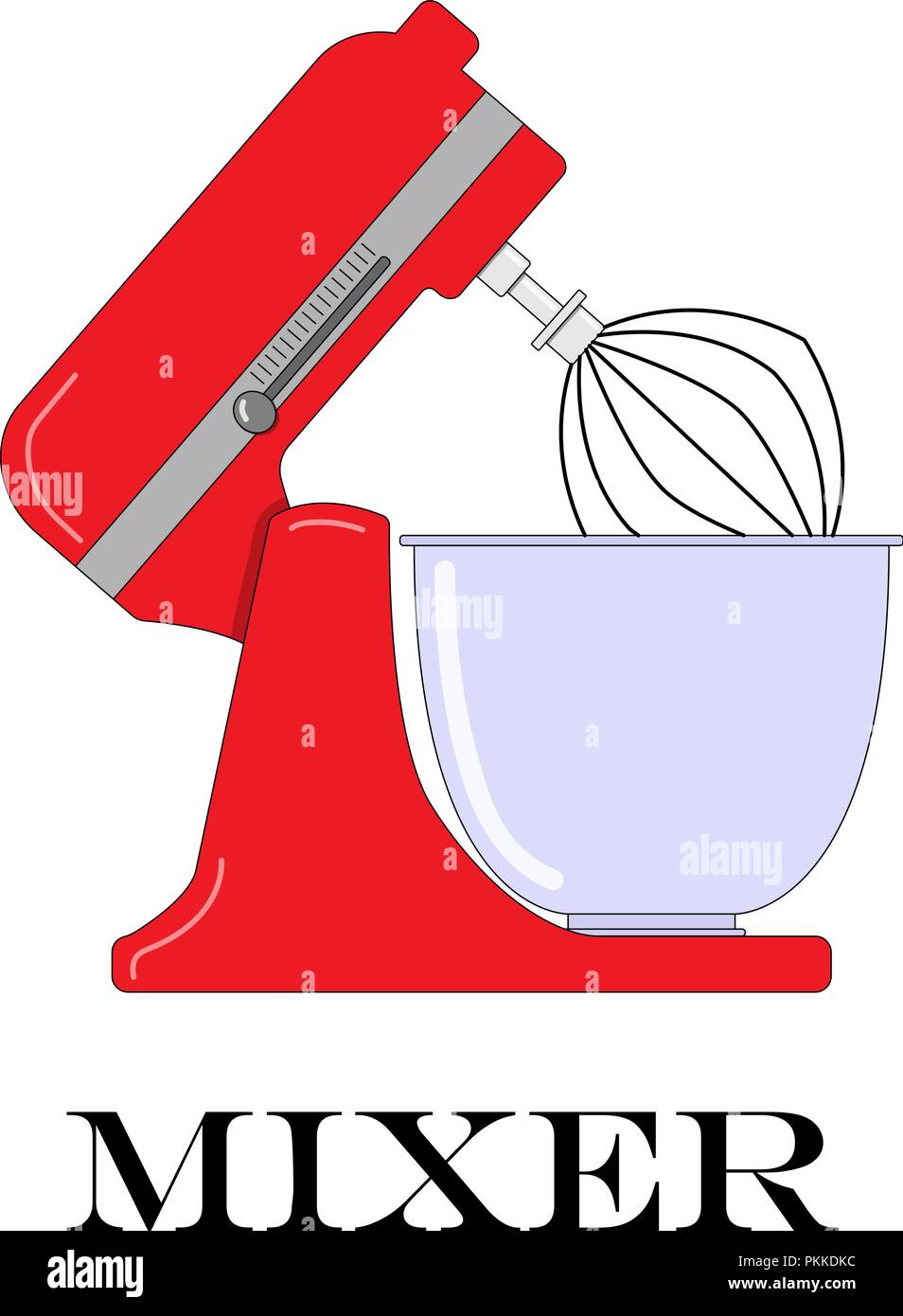 Color vector illustration of the mixer. Stock Vector