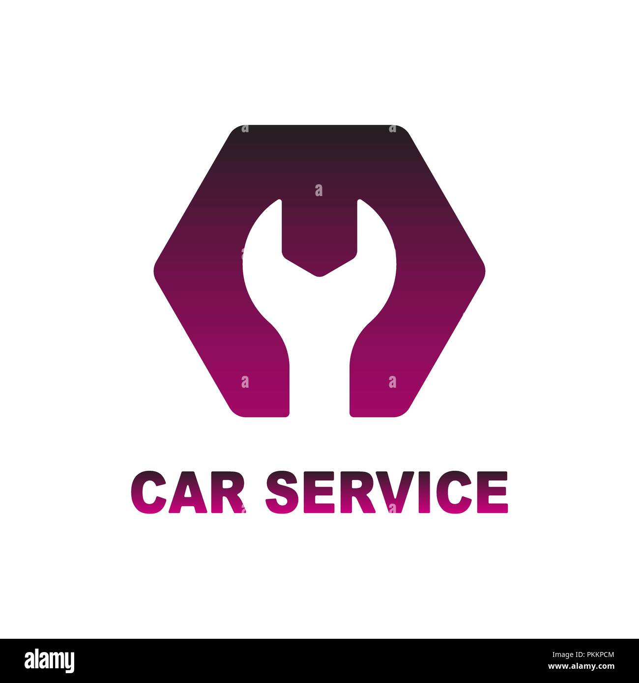 Logo for auto, car, repair service. Vector illustration. EPS 10 Stock Vector