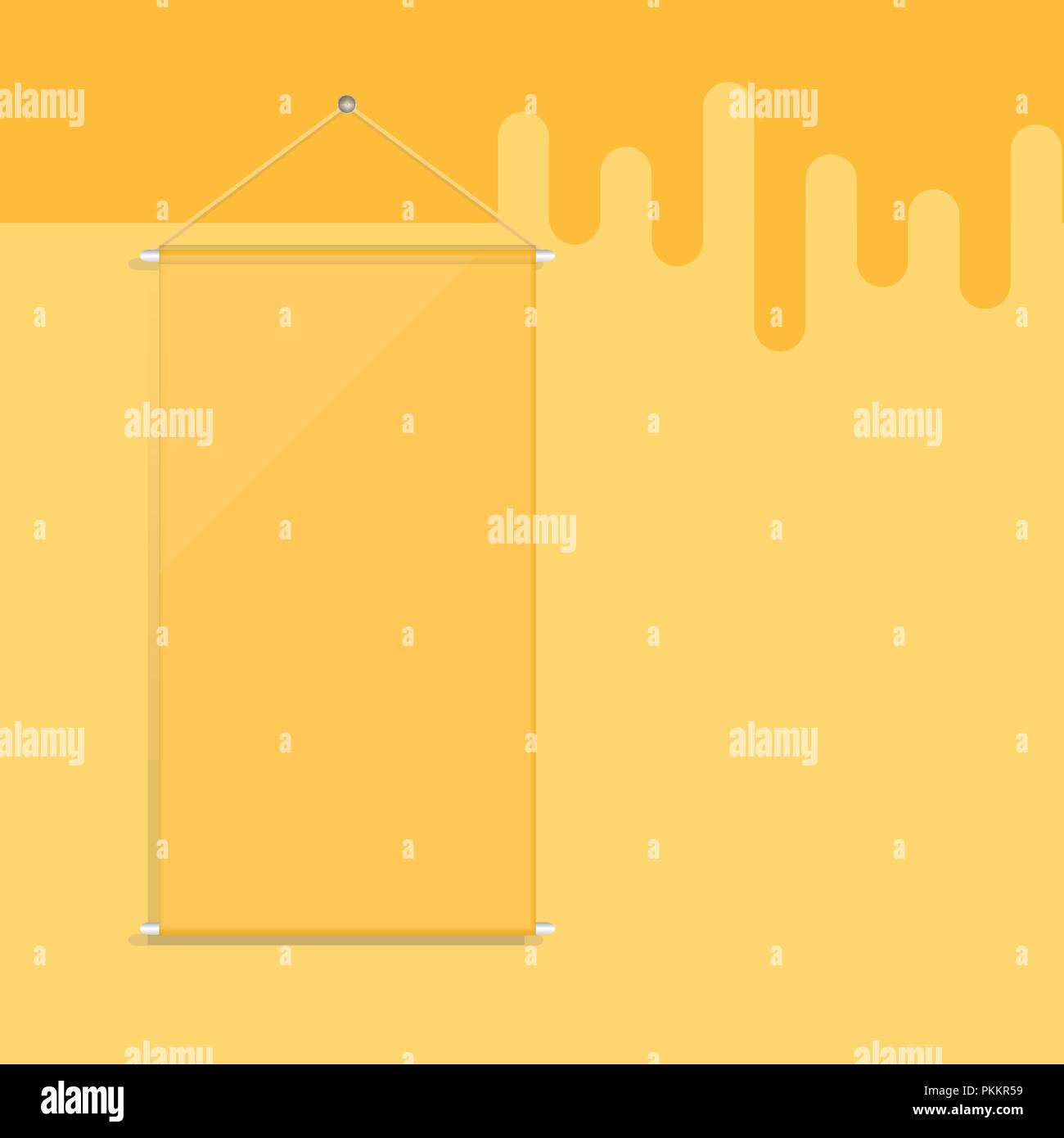 Blank hanging flag quality poster, stock vector Stock Vector
