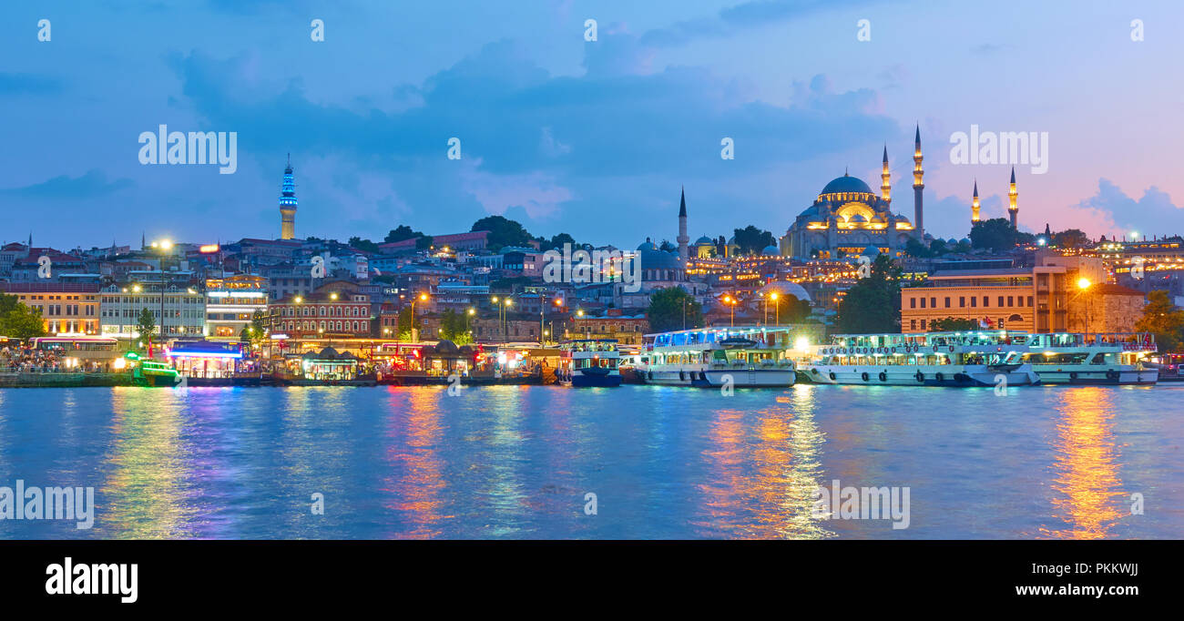 Panarama of the Old town of Istanbul, Turkey Stock Photo