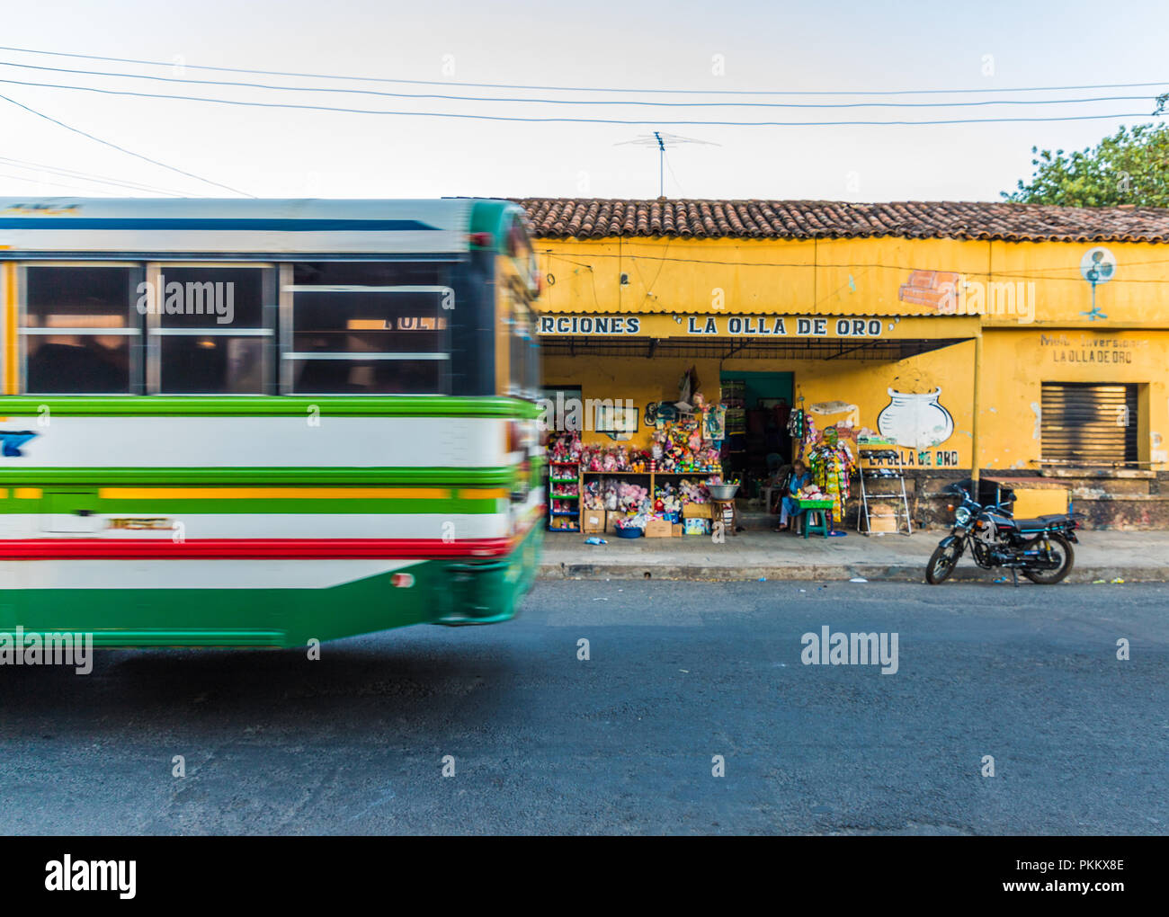 A typical view in San Salvador in El Salvador Stock Photo