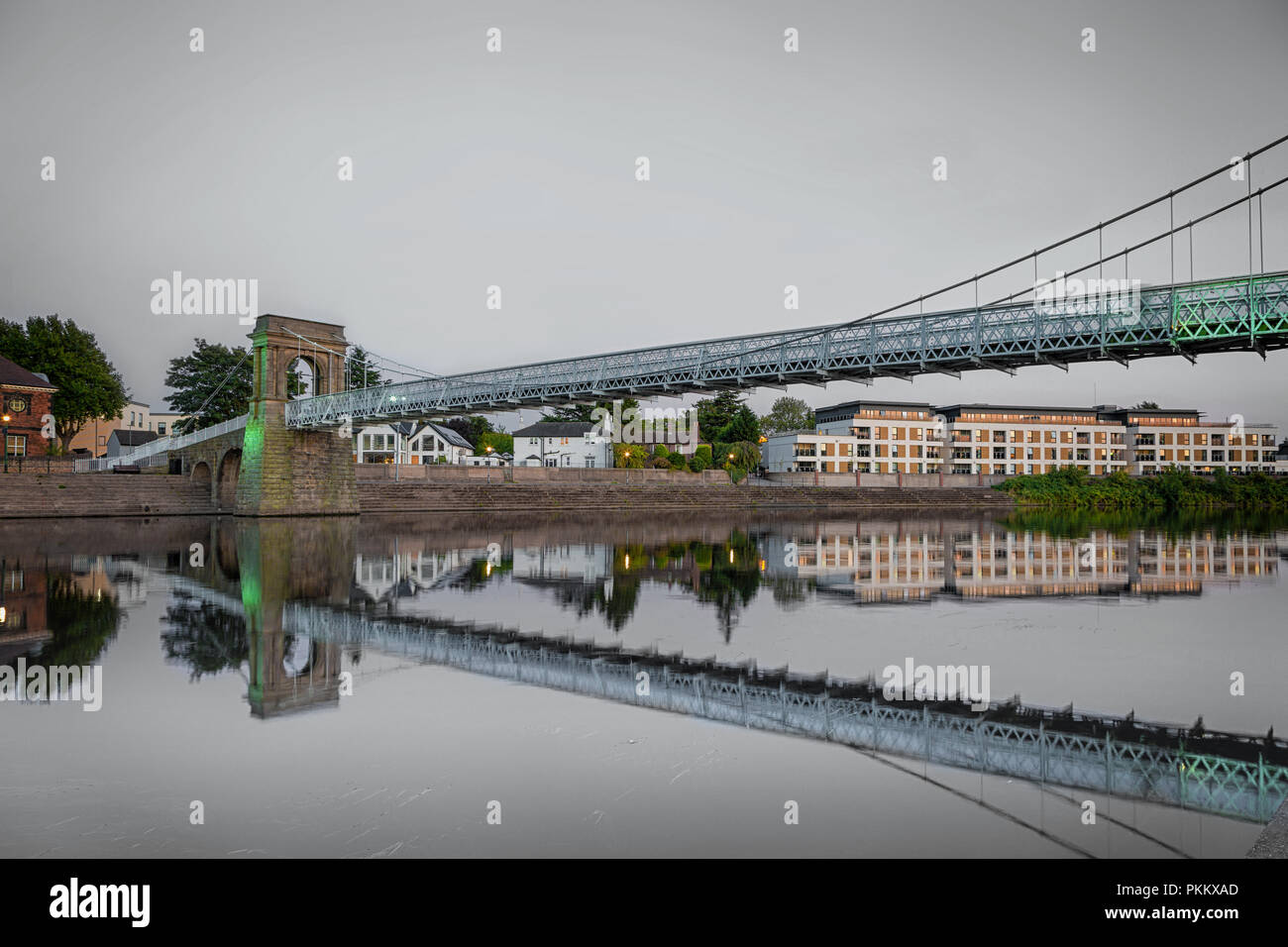 Wilford Suspension Bridge, Nottingham, UK Stock Photo