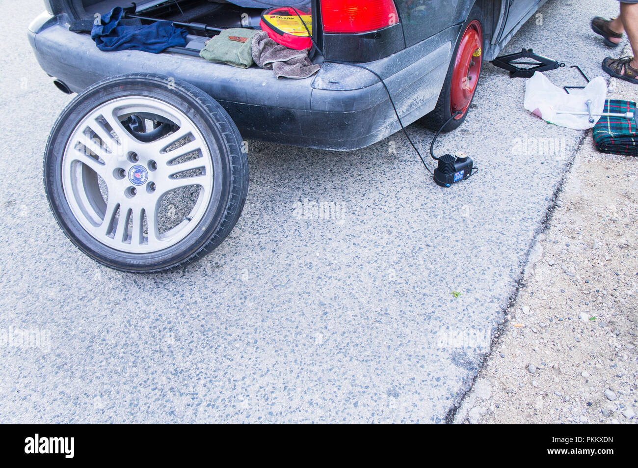 Motorway puncture hires stock photography and images Alamy