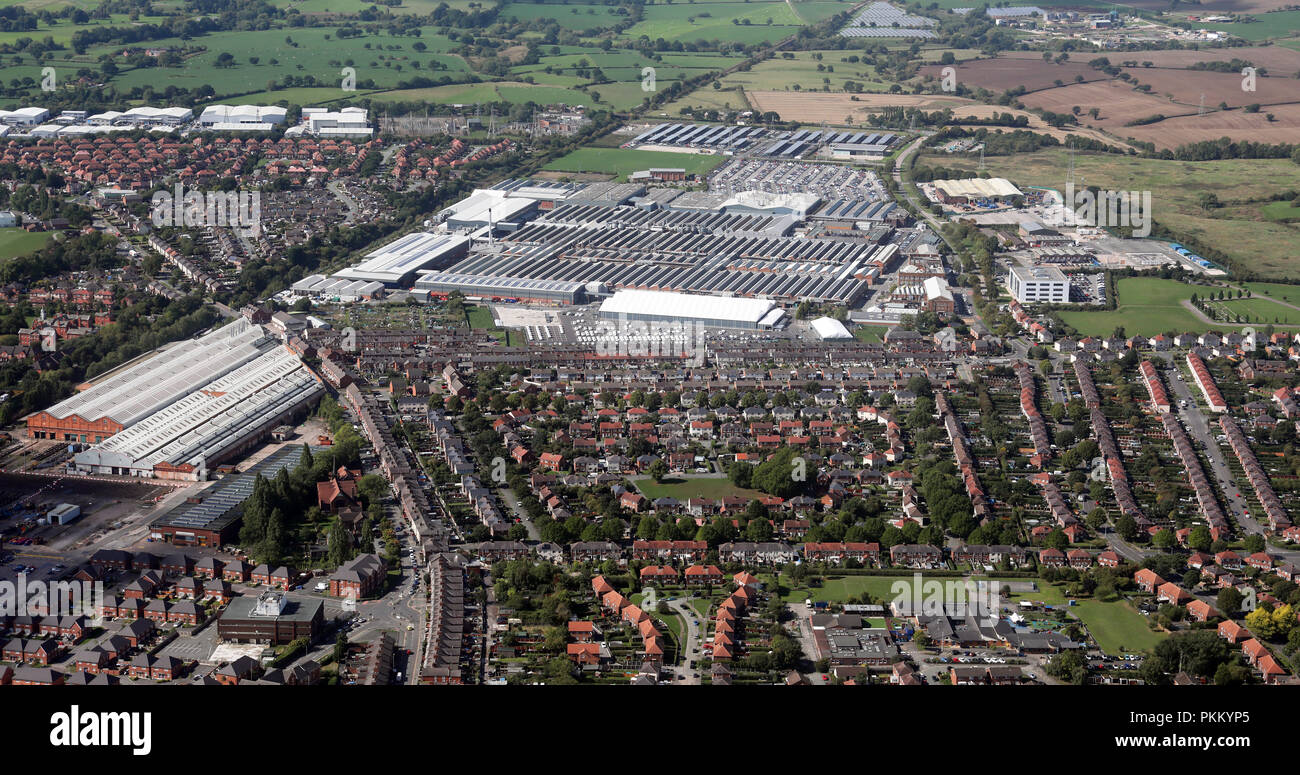 aerial view of the Bentley factory at Crewe, Cheshire Stock Photo Alamy