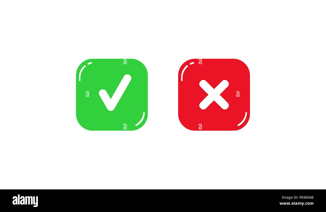 Green and red square buttons with plus and minus signs Stock Vector ...