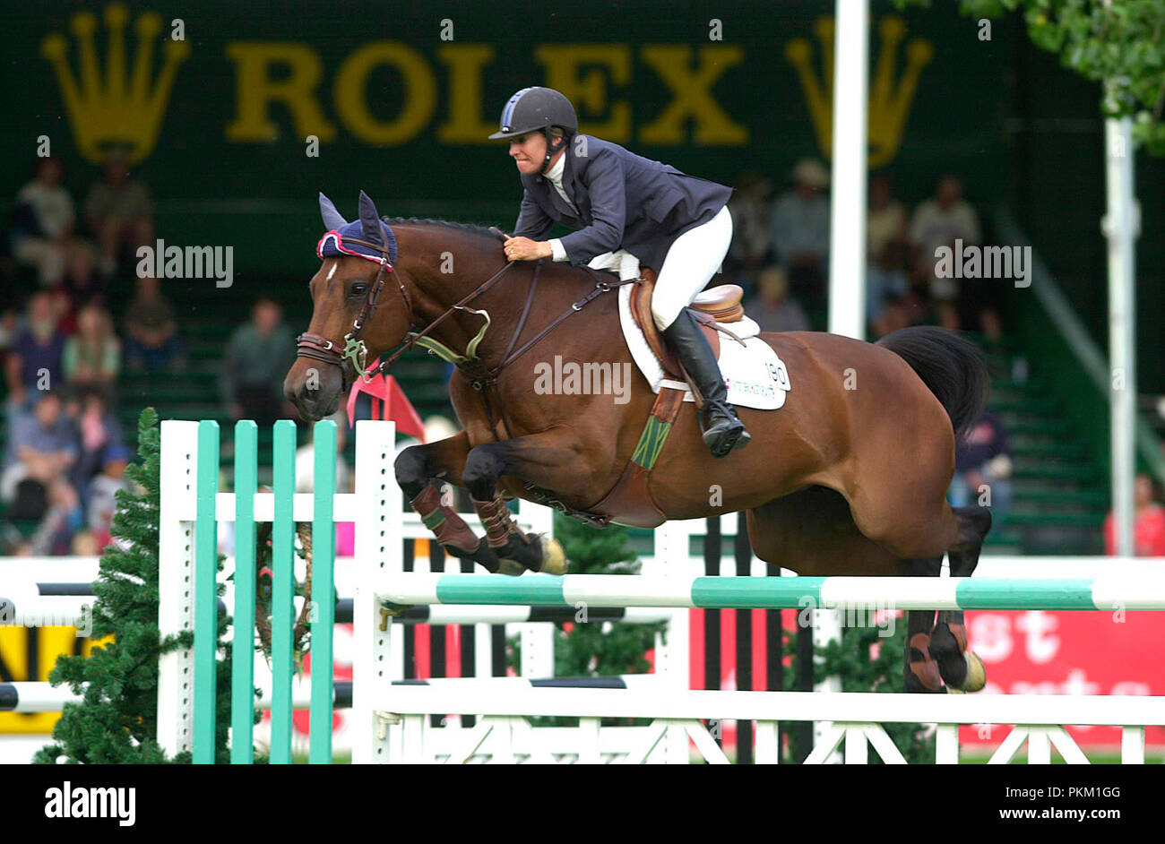The North American Spruce Meadows 2003, Great-West Life Cup, Laura Kraut (USA) riding Liberty Stock Photo
