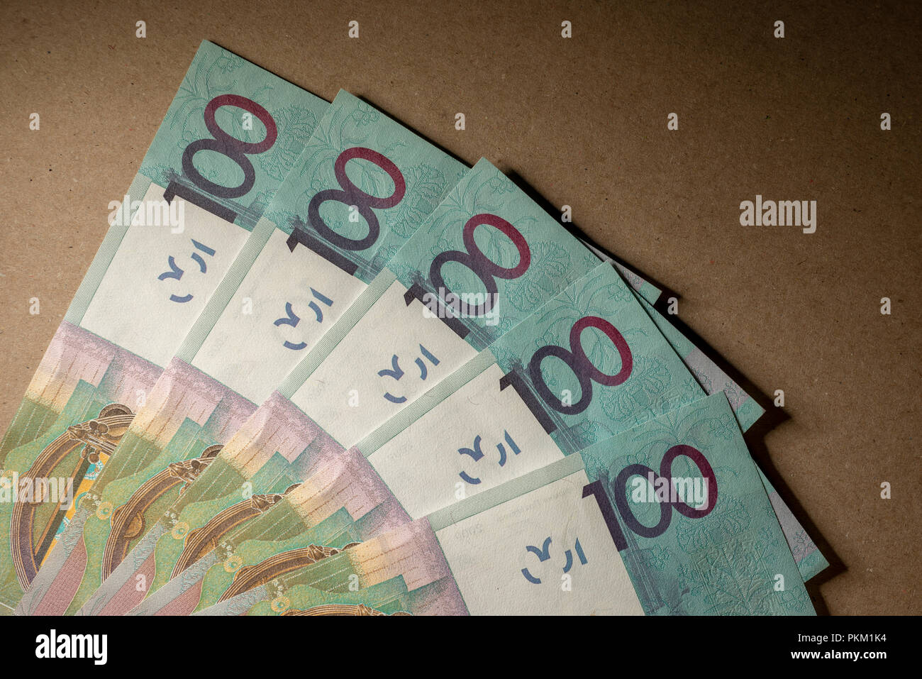 Cash Belarusian money after the devaluation. Salary or credit Stock Photo