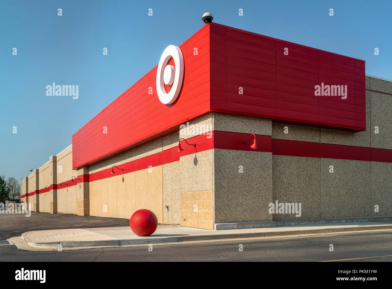 Fort Collins, CO, USA April 30, 2018 A corner of Target store