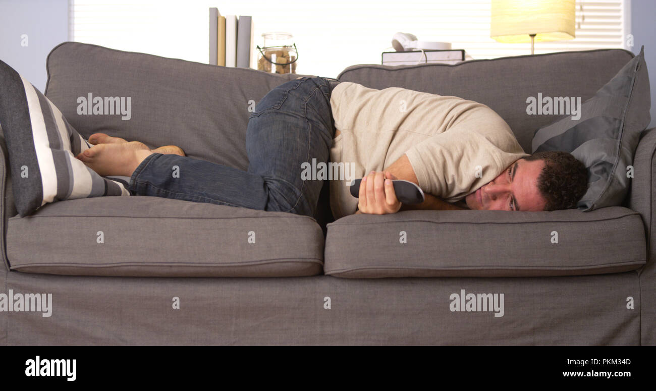 Guy having trouble sleeping stock photo alamy