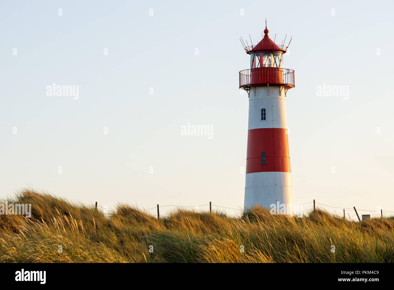 Lighthouse List-Ost on the island Sylt Stock Photo