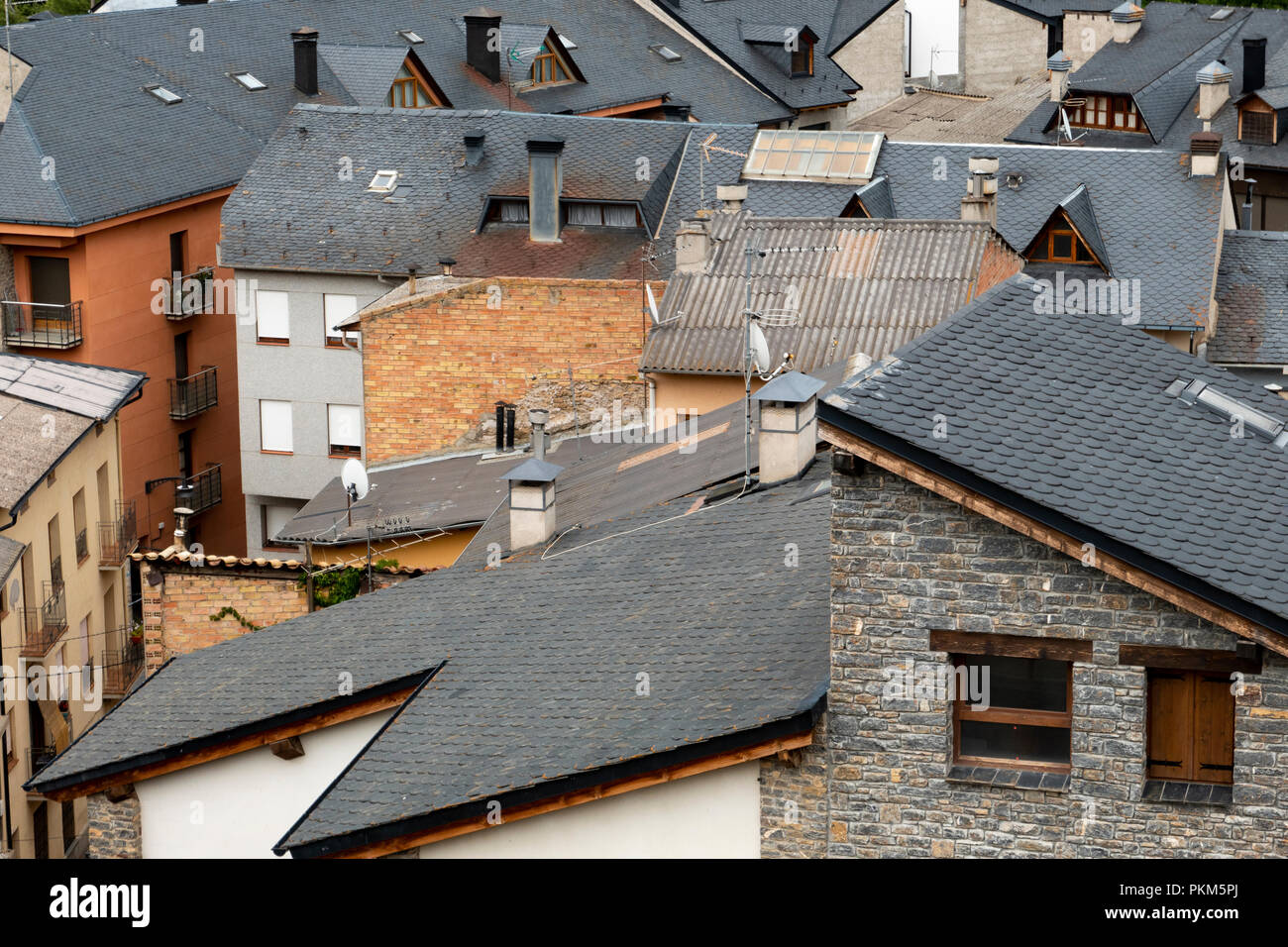 Buildings in the town of Sort, Catalonia, Spain Stock Photo