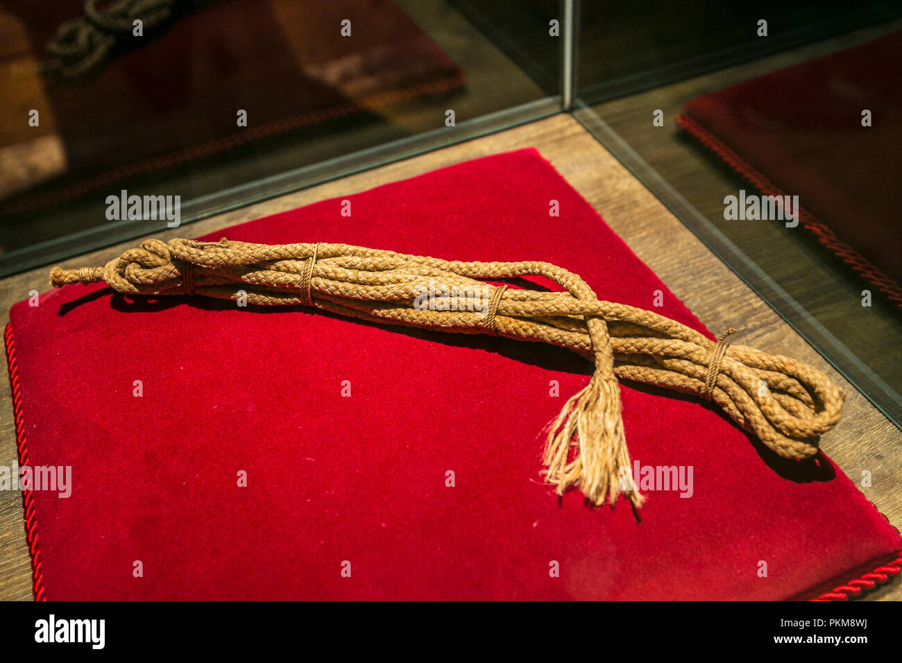 Matterhorm Museum. The broken rope from the first ascent on july 14 ...