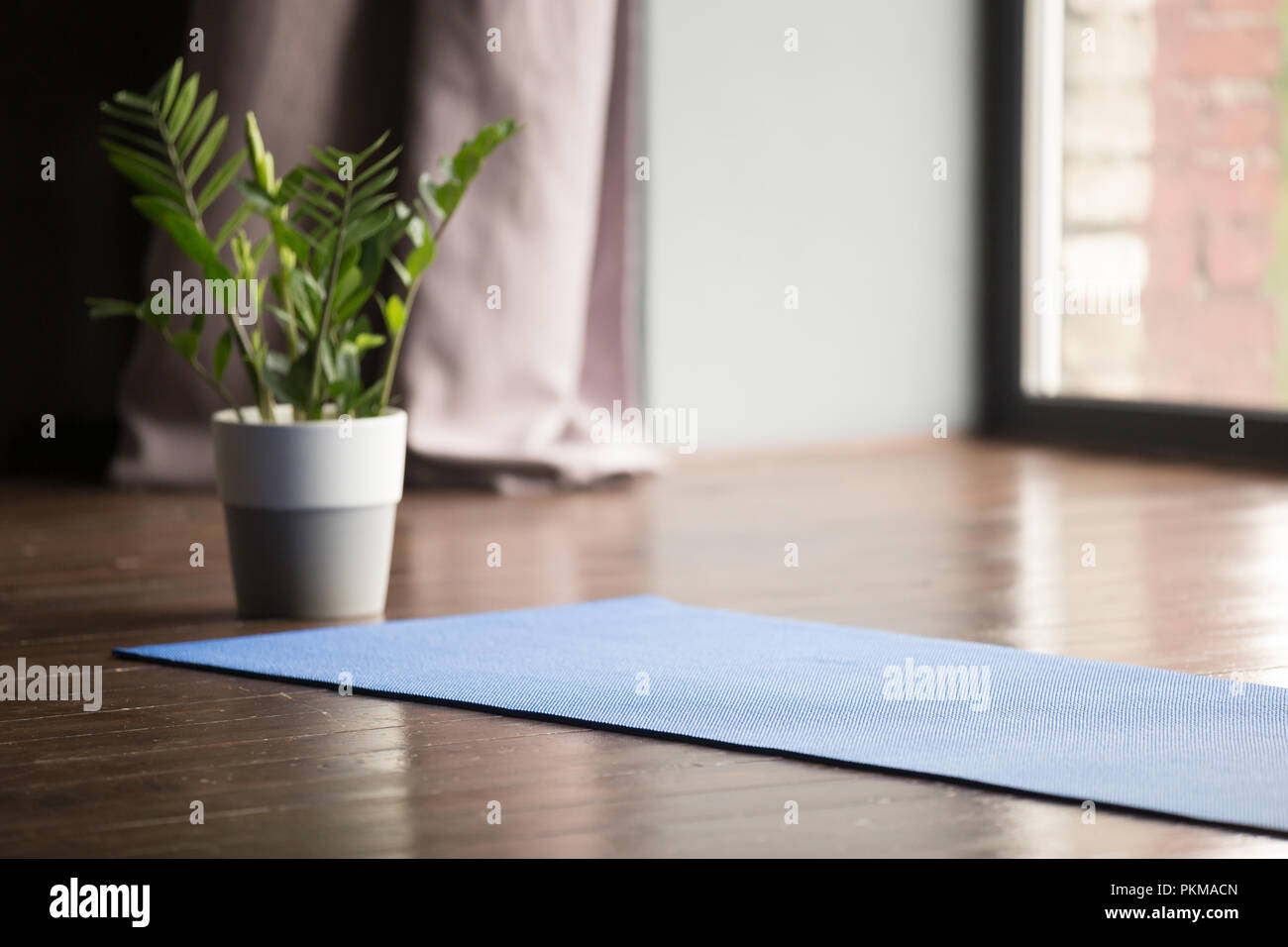 Empty yoga studio interior design hires stock photography and images