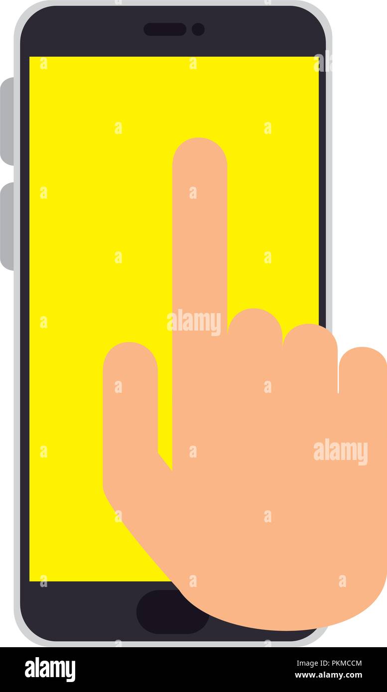 hand with smartphone device Stock Vector Image & Art - Alamy