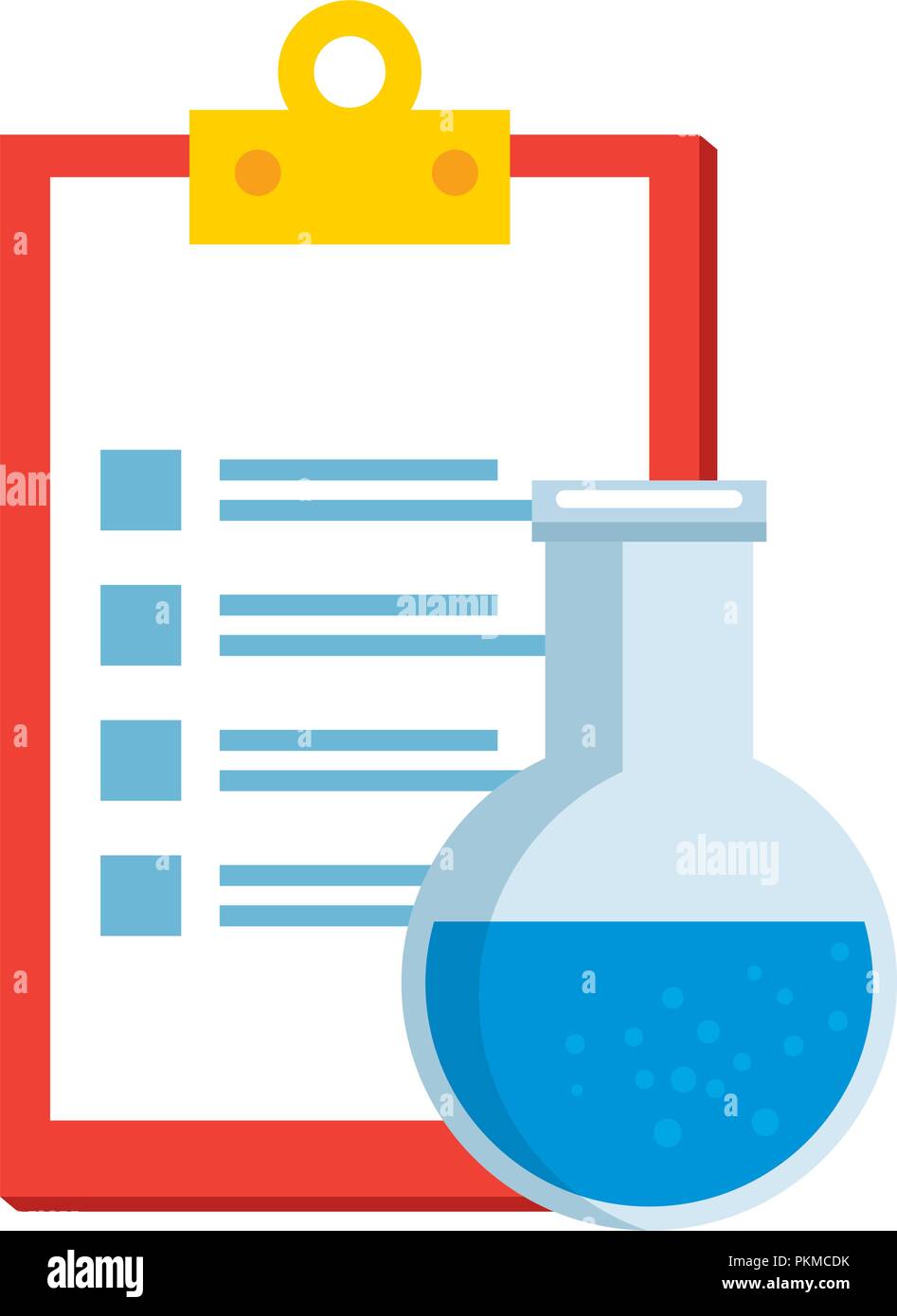 laboratory tube test flask and checklist Stock Vector Image & Art - Alamy