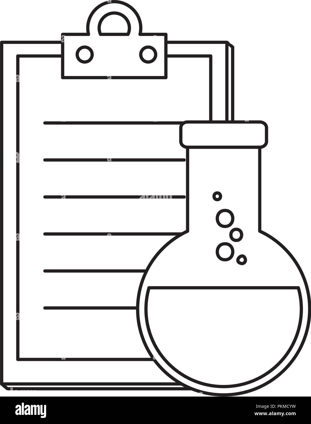 laboratory tube test flask and checklist Stock Vector Image & Art - Alamy