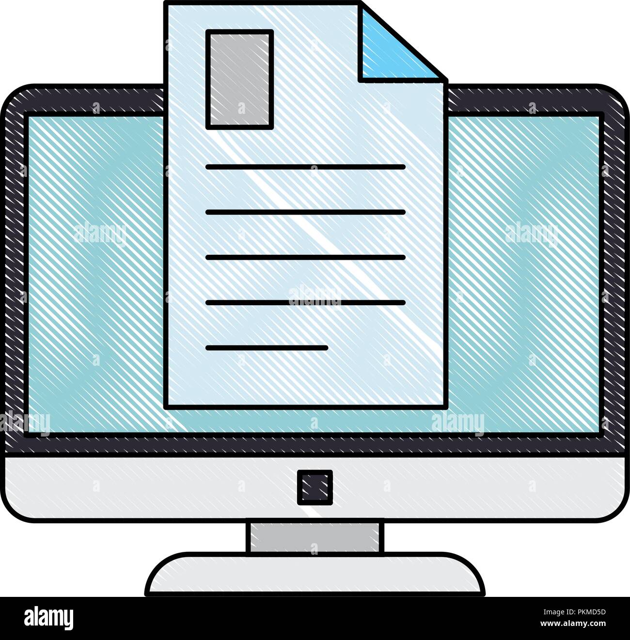 electronic document with computer Stock Vector Image & Art - Alamy